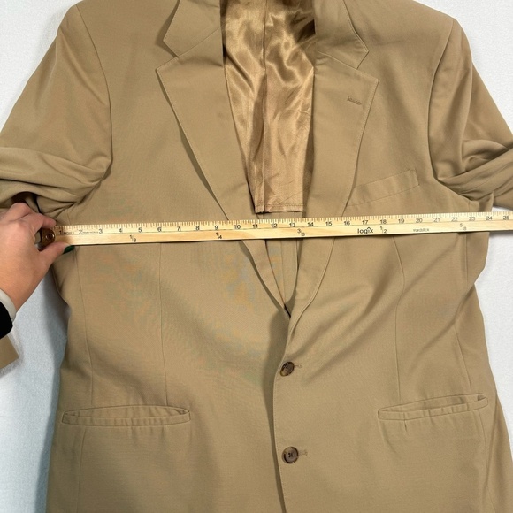 John Weitz Blazer Suit Jacket Mens Size 48L* Tan - Picture 6 of 11